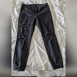 American Eagle Outfitters Super Hi-rise Distressed Jeggings